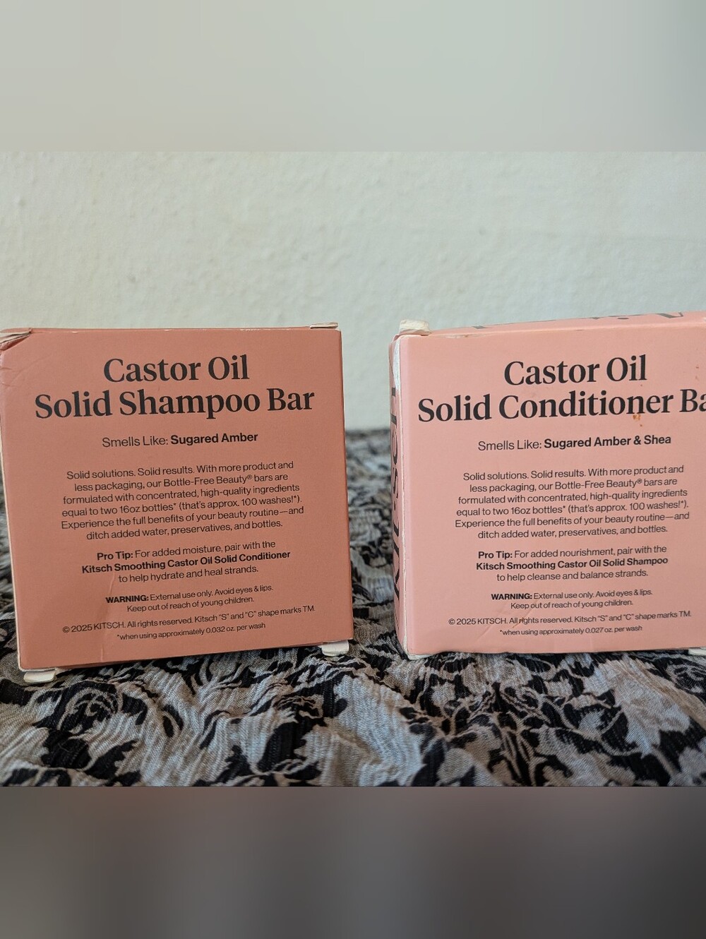Kitsch Castor Oil Solid Conditioner and Shampoo Bar Set NIB - Picture 2 of 3